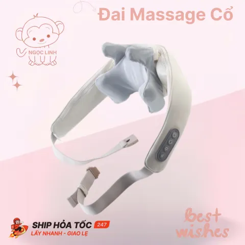 Máy Massage Cổ Vai Gáy Toàn Thân, Đa Năng Đai Massage Cổ Vai Gáy Giảm Đau Mỏi Vai Gáy.