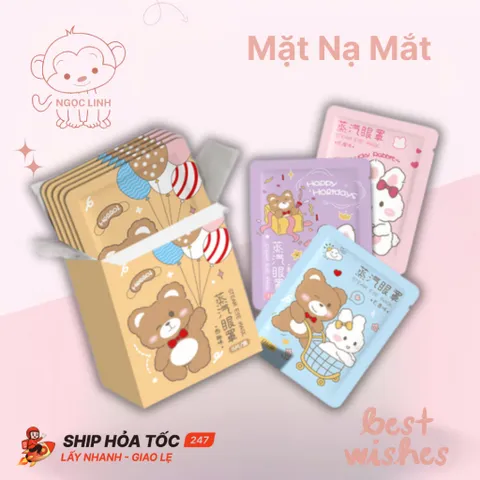 Combo 10 Miếng Mặt Nạ Massage Mắt Chườm Ấm Giúp Thư Giãn Giảm Căng Thẳng, Giảm Quầng Thâm, Mỏi Mắt