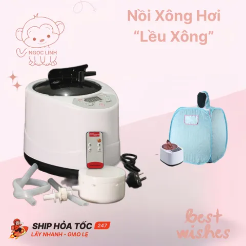 Nồi xông hơi nước - Loại 2 lít- Dùng xông hơi gội đầu, massage + Lều xông hơi