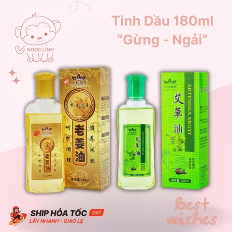 Tinh dầu gừng-Tinh dầu ngải chai 180ml
