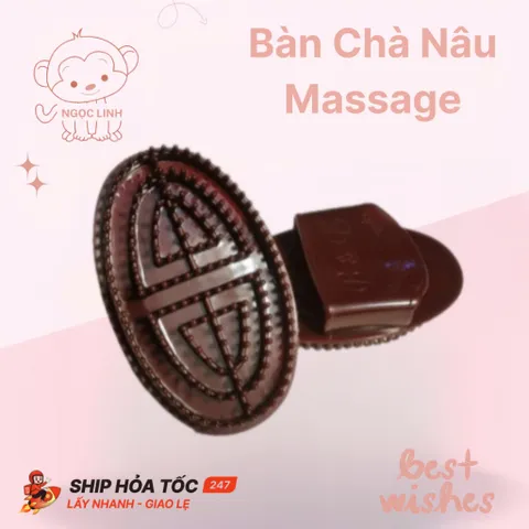Bàn chà nâu Massage Body toàn thân thông kinh lạc giảm béo tại nhà nhanh chóng hiệu quả 15cm