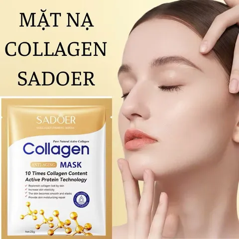 Mặt Nạ MASK Collagen Cung Cấp Protein Cấp Ẩm Mờ Nám Tàn Nhang Đều Da Chống Nếp Nhăn Và Lão Hóa Da