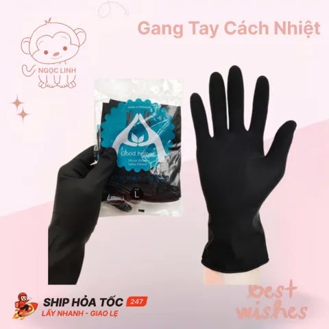 Găng Tay Cách Nhiệt Gội Đầu Dưỡng Sinh, Làm Tóc - Bao Tay PVC Cách Nhiệt Độ Bền Cao