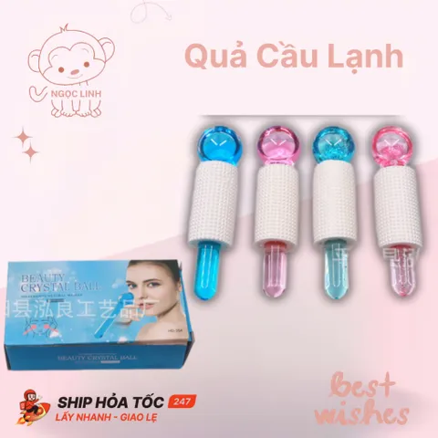 Quả cầu lạnh massage mặt, đẩy tinh chất, 1 hộp 2 quả cầu lạnh dùng trong Spa - TMV