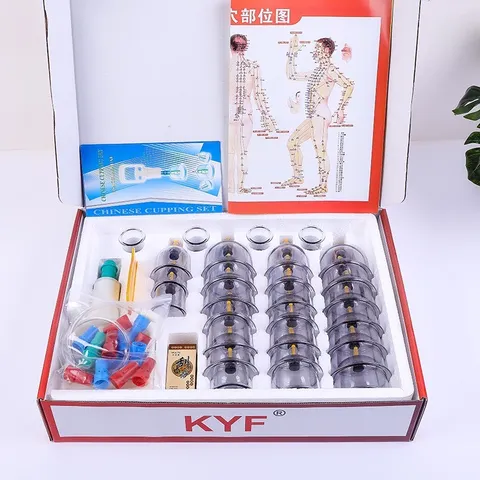 Bộ giác hơi 32 ly, Bộ giác hơi 32 cốc không cần lửa giúp kích thích tuần hoàn máu, giảm đau lưng