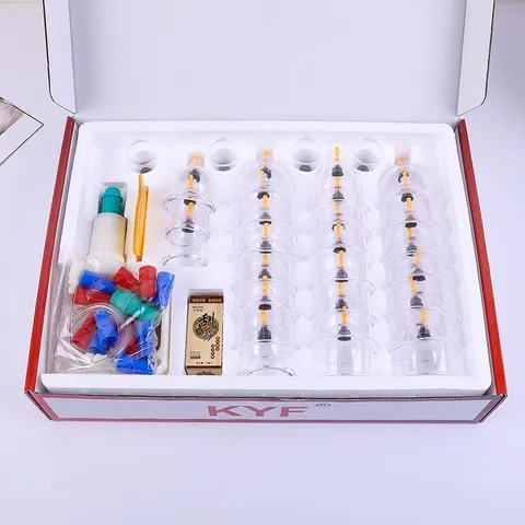 Bộ giác hơi 32 ly, Bộ giác hơi 32 cốc không cần lửa giúp kích thích tuần hoàn máu, giảm đau lưng