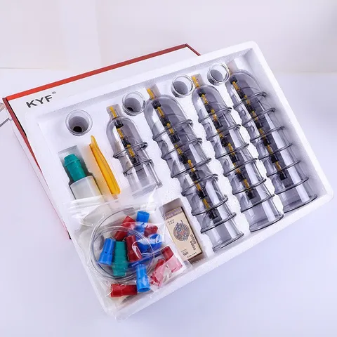 Bộ giác hơi 32 ly, Bộ giác hơi 32 cốc không cần lửa giúp kích thích tuần hoàn máu, giảm đau lưng