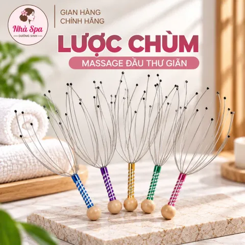 Cây Lược Chùm Massage Đầu, Thư Giãn, Ngủ Ngon Sâu Giấc, Tuần Hoàn Máu, Giảm Đau Đầu, Quà Sức Khỏe 819341