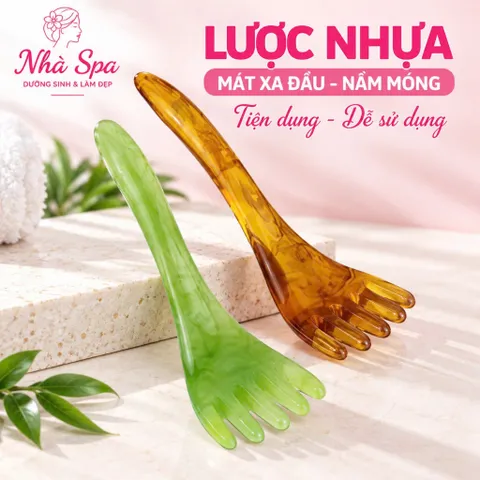 Lược Nhựa Mát Xa Đầu Năm Móng Vuốt Tóc Trị Liệu Lược Massage