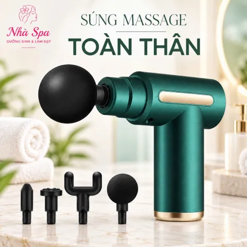 Máy Mát Xa Cầm Tay, Súng Massage Toàn Thân 6 Cấp Độ Chuyên Sâu Vai Gáy Lưng Giảm Đau Mỏi Siêu Hạt Dẻ