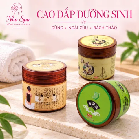 Bộ Ba Cao Đắp Dưỡng Sinh Cao Gừng, Cao Ngải Cứu Cao Bách Thảo Dùng Trong Spa