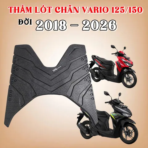 Thảm Lót Sàn Xe Vario 125/150 đời 2018–2026 Cao Su dày, Thảm Lót chân Xe Vario Bền Đẹp