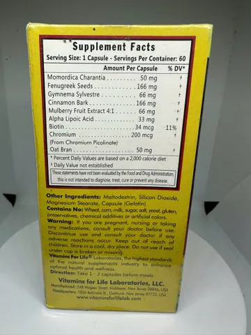 Ổn định đường huyết Blood Sugar Control Vitamins For Life, Hộp 60 viên