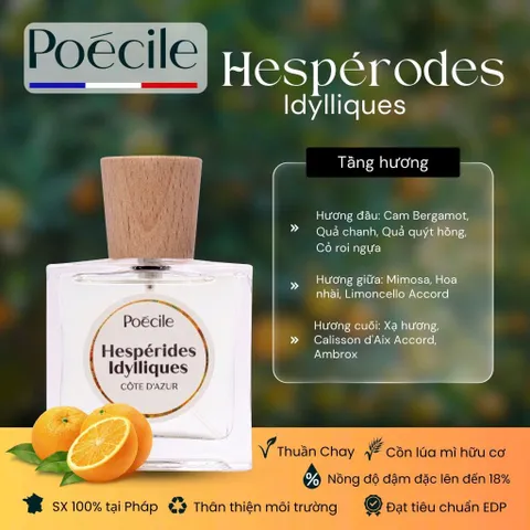 Nước Hoa Nam Nữ Poécile, Hespérides Idylliques 15ml - 50ml