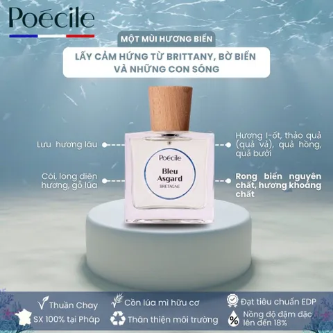 Nước Hoa Nam Nữ Poécile, Bleu Asgard 15ml - 50ml