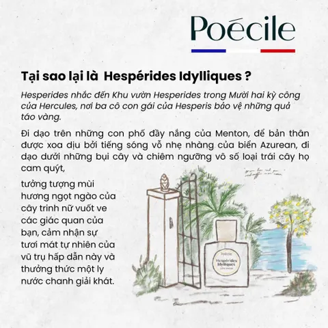 Nước Hoa Nam Nữ Poécile, Hespérides Idylliques 15ml - 50ml