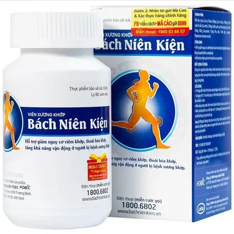 (CTy NK) Viên hỗ trợ giảm nguy cơ viêm khớp Bách Niên Kiện Fobic (80 viên)