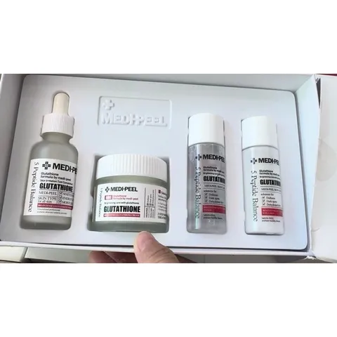 Bộ 4 sản phẩm Dưỡng Trắng Cấp Ẩm Phục Hồi Da Medi-Peel Glutathione 600