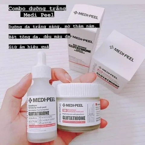 Bộ 4 sản phẩm Dưỡng Trắng Cấp Ẩm Phục Hồi Da Medi-Peel Glutathione 600