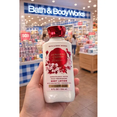 NỘI ĐỊA MỸ Sữa dưỡng thể Japanese Cherry Blossom - Bath & Body Works 236ml nội địa Mỹ mẫu mới