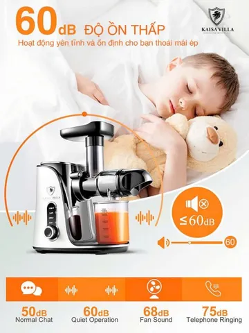 Máy Ép Chậm Trục Ngang Kaisa Villa KV-ZS168