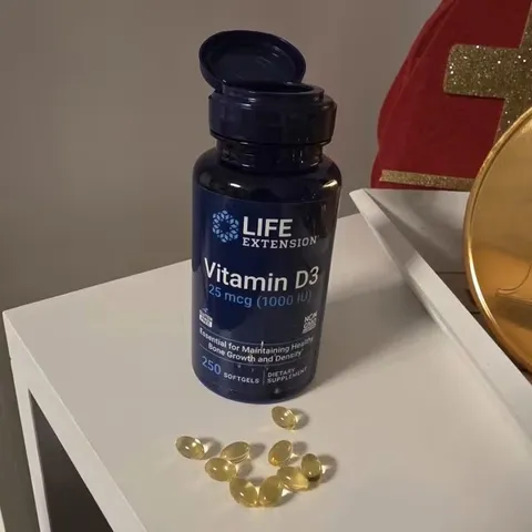 KHÔNG THUẦN CHAY -  Viên uống bổ sung Vitamin D3, 25 mcg (1.000 IU), 250 viên hãng Life Extension