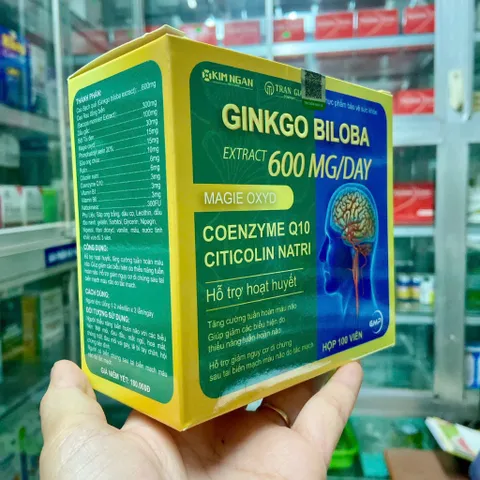 Viên uống bổ não GINKO BILOBA extra- giúp hoạt huyết, tăng cường lưu thông máu não, giảm đau đầu, hoa mắt, chóng mặt