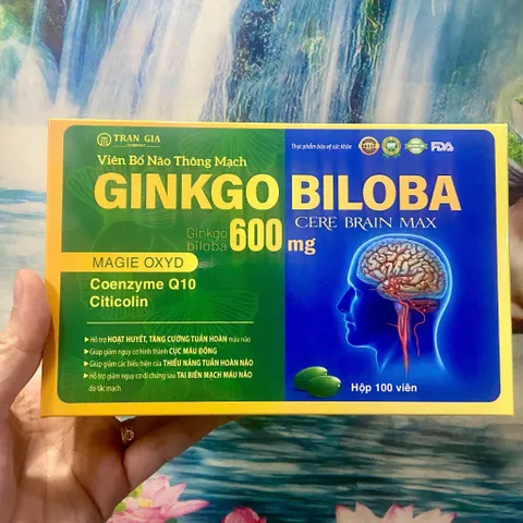 Viên uống bổ não GINKO BILOBA extra- giúp hoạt huyết, tăng cường lưu thông máu não, giảm đau đầu, hoa mắt, chóng mặt