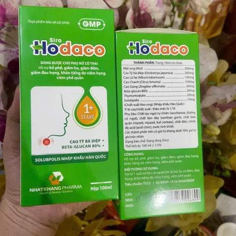 Siro HoDaco hỗ trợ giảm ho, tiêu đờm, giảm đau rát họng, đau họng do ho