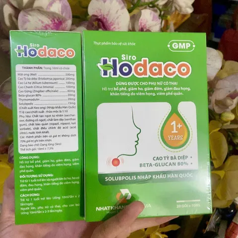 Siro HoDaco hỗ trợ giảm ho, tiêu đờm, giảm đau rát họng, đau họng do ho