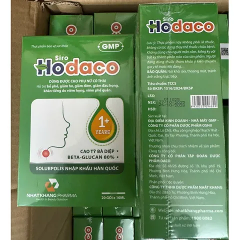 Siro HoDaco hỗ trợ giảm ho, tiêu đờm, giảm đau rát họng, đau họng do ho