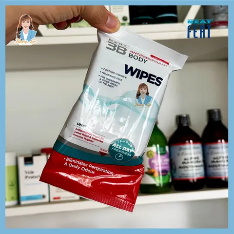 Khăn ướt kiểm soát mồ hôi New Zealand Neat Feat Neat 3B Antiperspirant Body Wipes 30 khăn