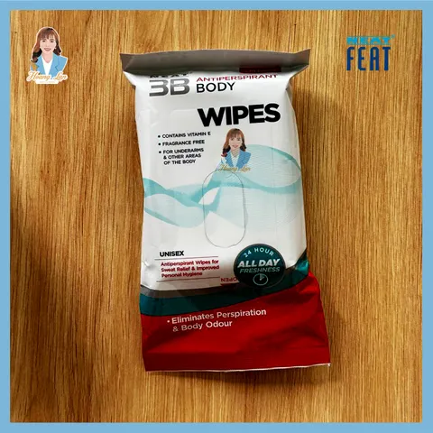 Khăn ướt kiểm soát mồ hôi New Zealand Neat Feat Neat 3B Antiperspirant Body Wipes 30 khăn