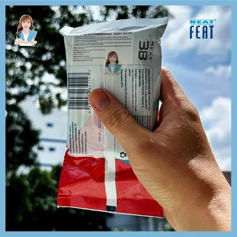 Khăn ướt kiểm soát mồ hôi New Zealand Neat Feat Neat 3B Antiperspirant Body Wipes 30 khăn