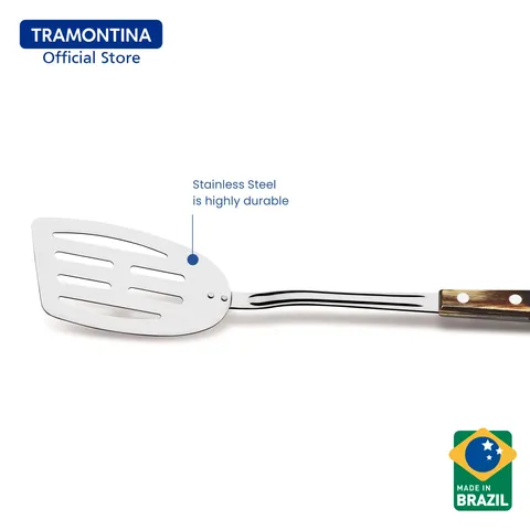 Xẻng Nấu Ăn Tramontina Có Khe Cán Gỗ Polywood 30 Cm Thép Không Cao Cấp An Toàn SX Brazil 21155190