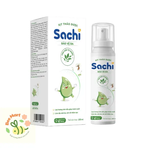 Xịt chống muỗi Sachi Cho bé từ 6 tháng tuổi