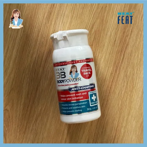 Phấn rôm giảm tiết mồ hôi, ngăn ngừa kích ứng da New Zealand Neat Feat 3B Body Powder 30g