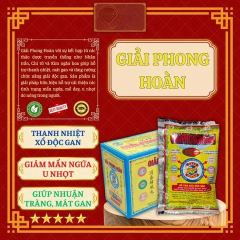 1 GÓI GIẢI PHONG HOÀN - XỔ ĐỘC GAN - Giúp thanh nhiệt, giảm mẩn ngứa, u nhọt, nhuận tràng, mát gan 819642