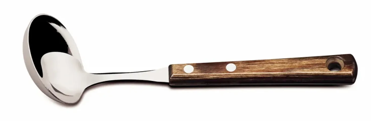 Muôi Múc Canh Tramontina 20cm Cán Gỗ Polywood Thép Không Gỉ An Toàn Sản Xuất Tại Brazil 21152/190