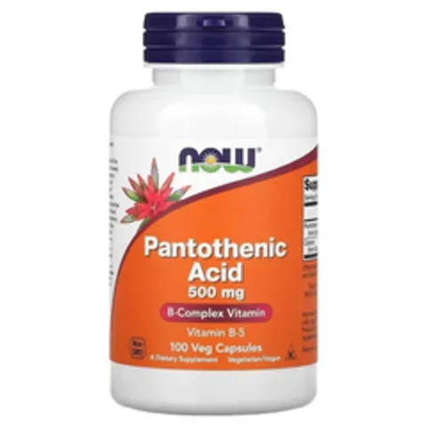 (Hàng Nhập Khẩu) Viên uống bổ sung Vitamin B5 Now Foods - Pantothenic Acid 500mg cải thiện năng lượng, hỗ trợ làm đẹp da, tóc và móng chắc khỏe 820232