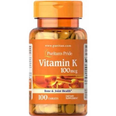 (Hàng Nhập Khẩu) Viên uống bổ xương khớp Puritan's Pride Vitamin K 100mcg - Hỗ trợ sức khỏe xương khớp và ngăn ngừa dấu hiệu lão hóa da hiệu quả 820234