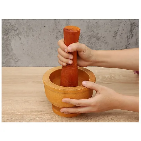 Bộ Cối Chày Thường Truyền Thống, đảm bảo an toàn vệ sinh thực phẩm khi giã trực tiếp các loại gia vị (TH710)