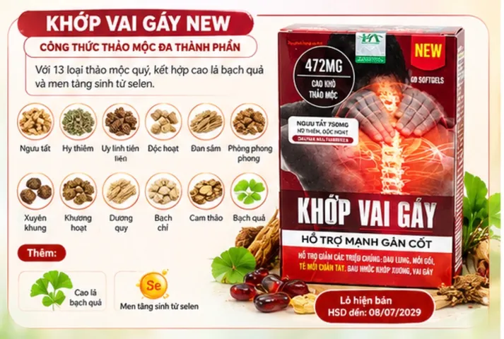COMBO KHỚP KHỎE – VẬN ĐỘNG LINH HOẠT (MAXXGLU 60 VIÊN và KHỚP VAI GÁY NEW 60 VIÊN)