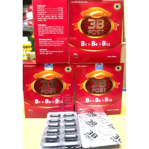 3B FOST B1 B6 B12 giúp ăn ngon miệng ,bồi bổ cơ thể, nâng cao thể trạng, mệt mỏi, chán ăn B noi
