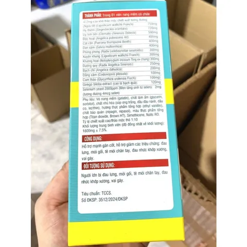 KHỚP VAI GÁY new Viên Vai Gáy Hỗ trợ giảm thoái hóa đốt sống cổ, cột sống, hếtt đau mỏi vai gáy, bồi bổ khí huyết tui