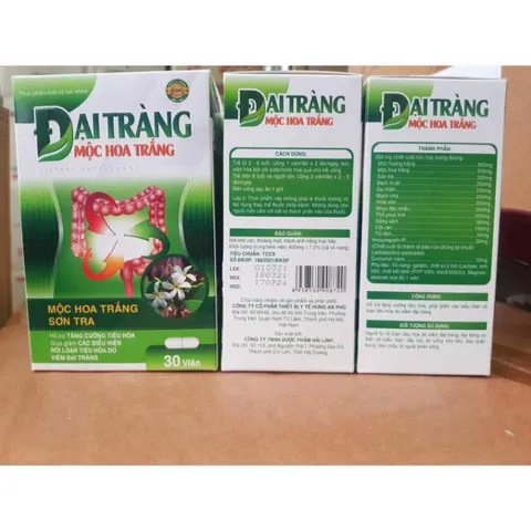 Đại Tràng Mộc Hoa Trắng cường tiêu hóa, người bị khó tiêu đầy hơi, đi ngoài nhiều lần, phân sống, rối loạn tiêu hóa T t