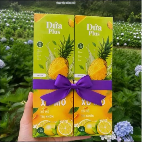 Combo Kẹo Dứa Plus + Xỗ Mỡ - Hỗ Trợ Giảm Kyy, Dáng Thon, Ngọt Nước, Thơm