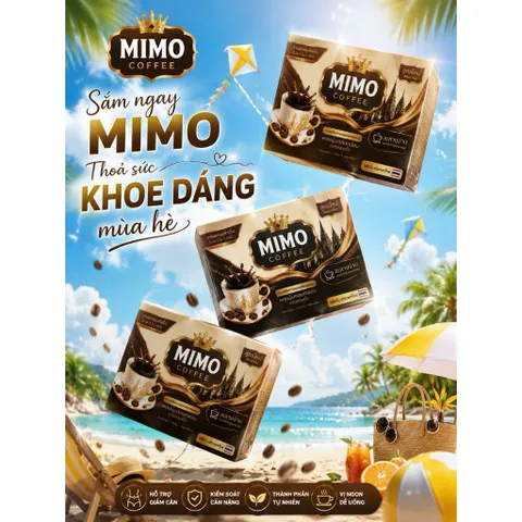 Combo 3 Hộp Cà Phê MiMo Sữa Thơm Ngon - Thon Dáng, Hỗ Trợ Thay Thế Bữa Ăn