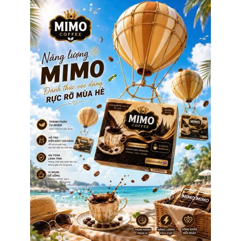 Combo 3 Hộp Cà Phê MiMo Sữa Thơm Ngon - Thon Dáng, Hỗ Trợ Thay Thế Bữa Ăn