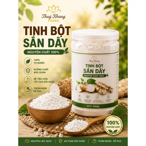 Bột Sắn Dây Sấy Lạnh Nguyên Chất 100% Hộp 500-1000gr